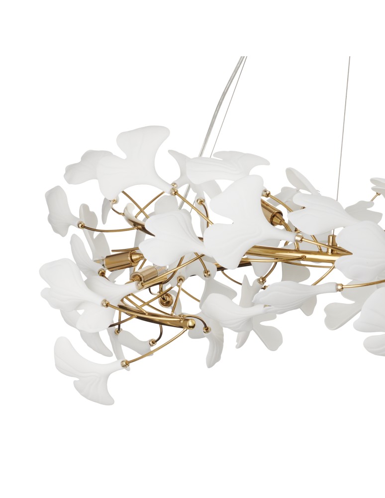 Step Into Design Lampa wisząca BOTANIKA złoto biała 100 cm XY080P-100 Step Into Design Lampa wisząca BOTANIKA złoto biała 100 cm XY080P-100