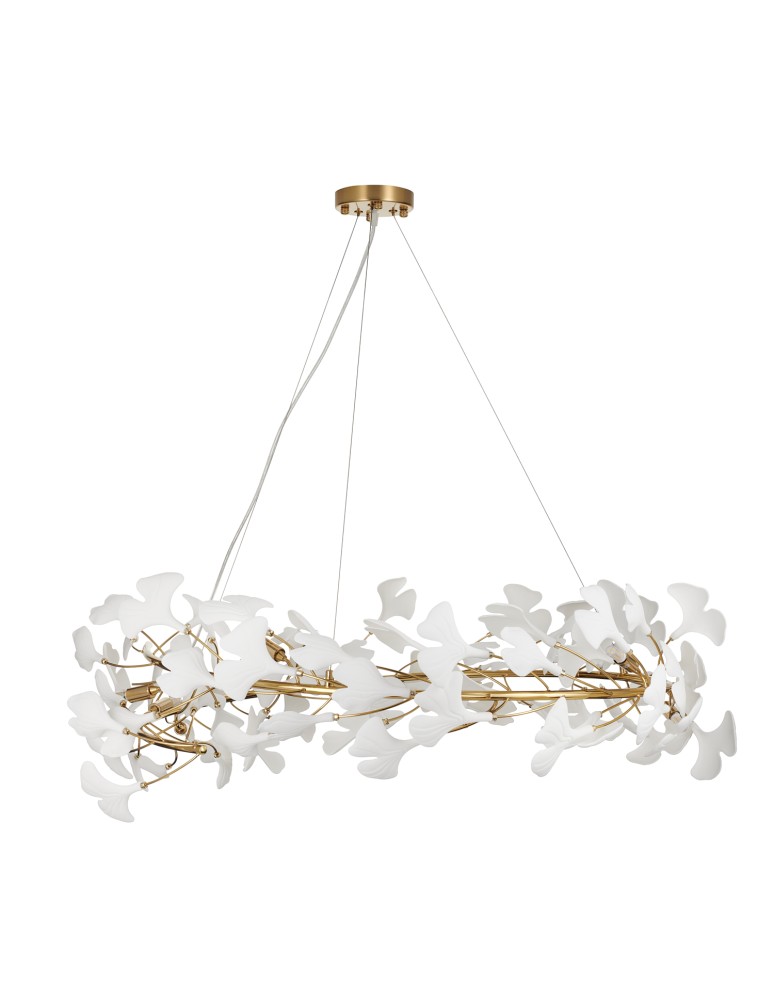 Step Into Design Lampa wisząca BOTANIKA złoto biała 100 cm XY080P-100 Step Into Design Lampa wisząca BOTANIKA złoto biała 100 cm XY080P-100