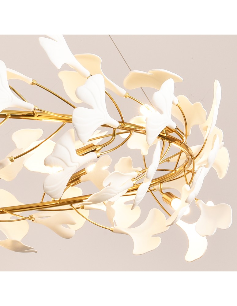 Step Into Design Lampa wisząca BOTANIKA złoto biała 100 cm XY080P-100 Step Into Design Lampa wisząca BOTANIKA złoto biała 100 cm XY080P-100