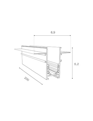 Azzardo Szynoprzewód Magnetyczny PROFIL TRACK MAGNETIC 52 GIPS1 2m Czarny AZ4865 - produkt 2