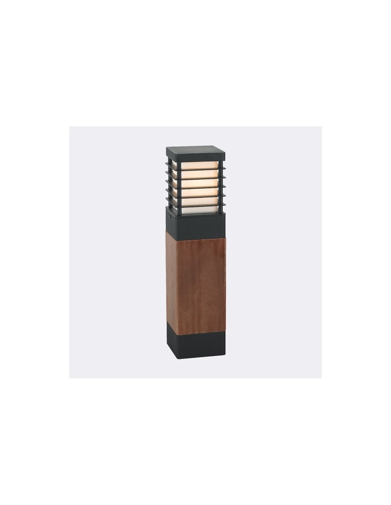 Lampy ogrodowe stojące - Norlys Halmstad 49cm 1xE27 IP65 Stojąca drewno impregnowane Czarny 1400B - produkt kolory-swiatla.pl 1