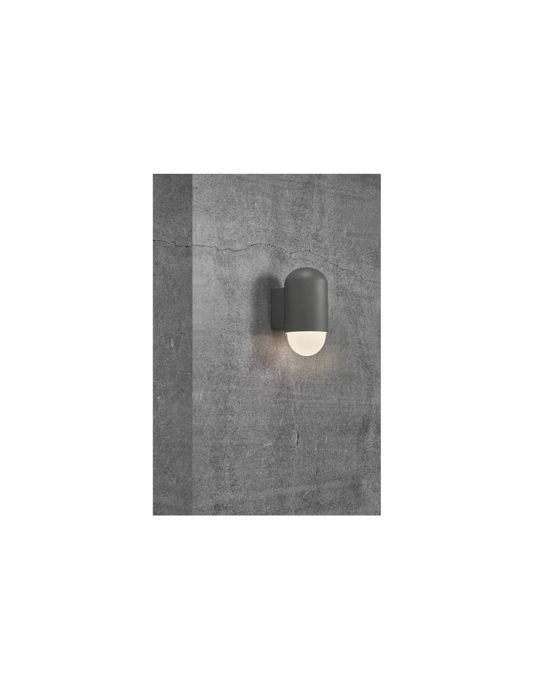 NORDLUX HEKA Lampa Ścienna E27 15W Aluminium Szary 2118211050 NORDLUX HEKA Lampa Ścienna E27 15W Aluminium Szary 2118211050