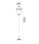 Lampy ogrodowe stojące - Norlys London 120cm 1xE27 Stojąca IP65 Czarny 485B - product 2