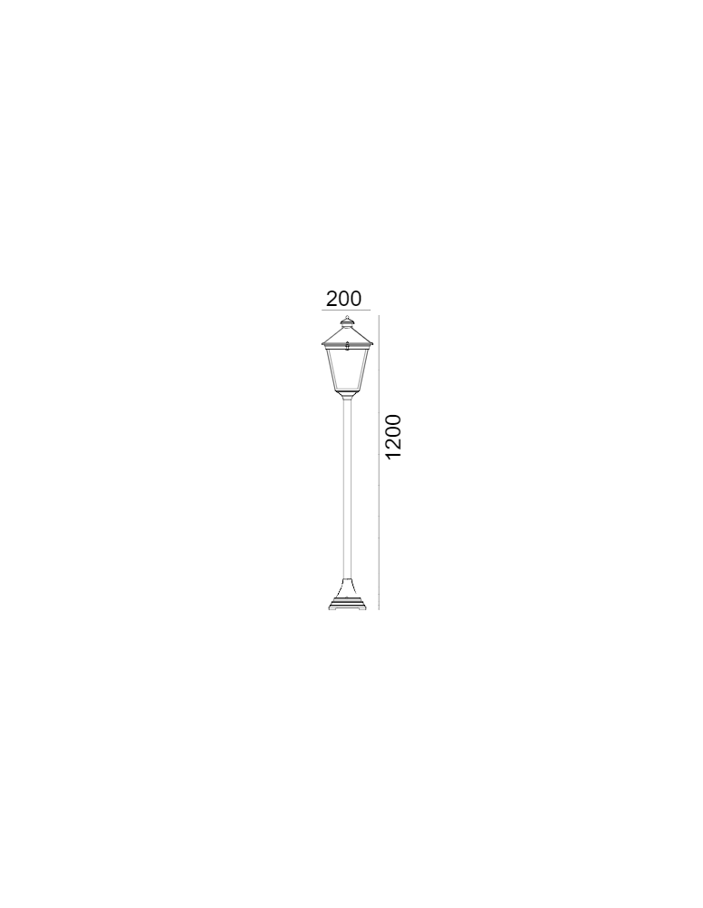 Lampy ogrodowe stojące - Norlys London 120cm 1xE27 Stojąca IP65 Czarny 485B - product kolory-swiatla.pl 2