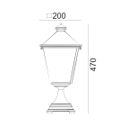 Lampy ogrodowe stojące - Norlys London 47cm 1xE27 Stojąca IP65 Czarny 484B - product 2