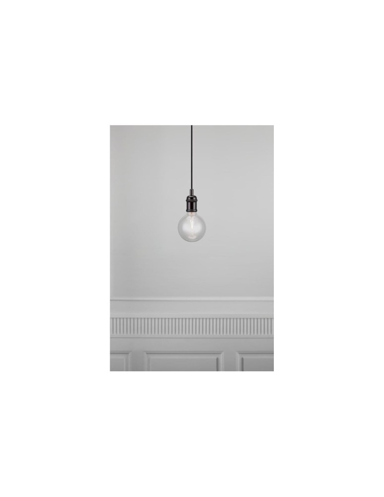 NORDLUX AVRA Lampa Wisząca E27 60W Metal Czarny/Chrom 84800003 NORDLUX AVRA Lampa Wisząca E27 60W Metal Czarny/Chrom 84800003