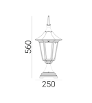 Lampy ogrodowe stojące - Norlys Modena 56cm 1xE27 Stojąca IP65 Czarny 300B - product 2