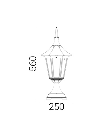 Norlys Modena 56cm 1xE27 Stojąca IP65 Czarny 300B - product 2