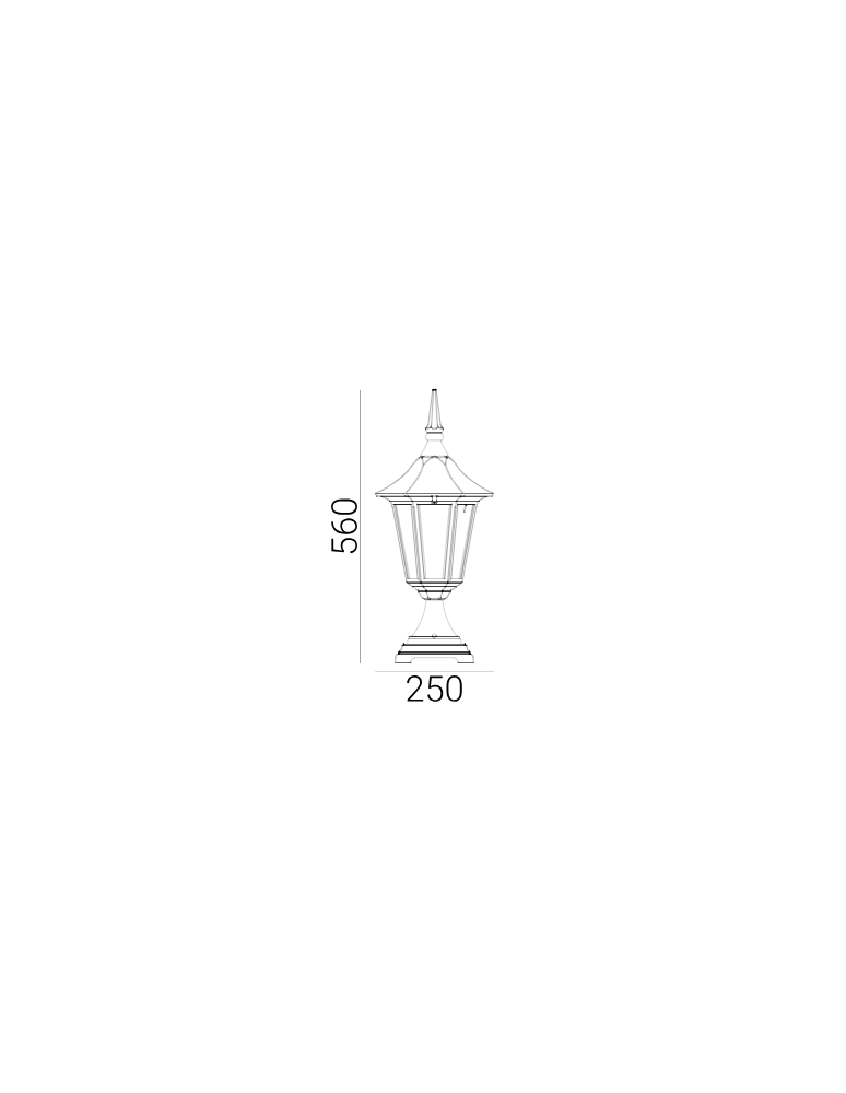 Lampy ogrodowe stojące - Norlys Modena 56cm 1xE27 Stojąca IP65 Czarny 300B - product kolory-swiatla.pl 2