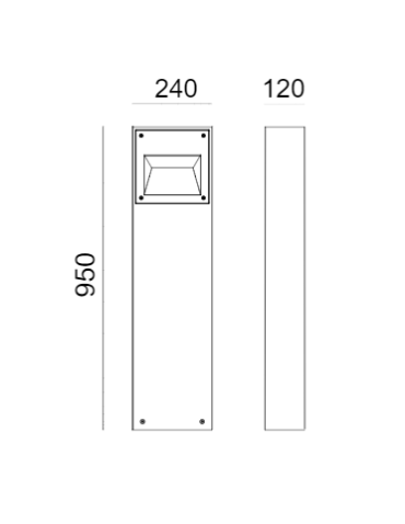 Norlys Namsos 95cm LED 8,4W 523lm 3000K Stojąca IP65 Grafit 1931GR - produkt 2