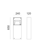 Lampy ogrodowe stojące - Norlys Namsos 65cm LED 8,4W 523lm 3000K Stojąca IP65 Grafit 1932GR - product 2