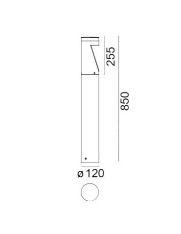 Norlys Oppland 85cm LED 9,3W 301lm 3000K Stojąca IP65 Grafit 1321GR - product 2