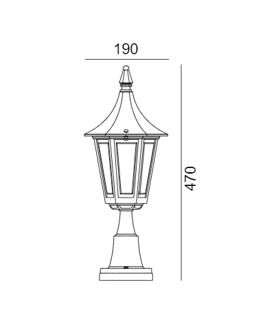 Norlys Rimini 47cm 1xE27 Stojąca IP65 Czarny 250B - produkt 2