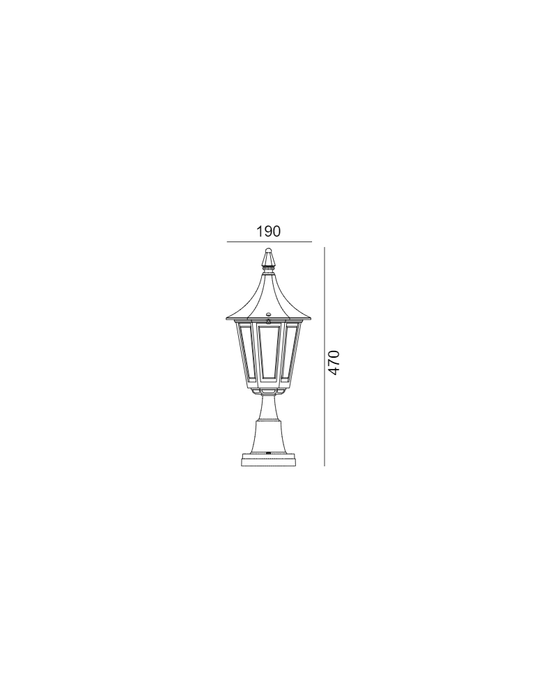 Lampy ogrodowe stojące - Norlys Rimini 47cm 1xE27 Stojąca IP65 Czarny 250B - product kolory-swiatla.pl 2