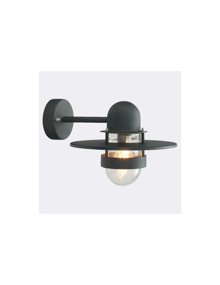 Kinkiety zewnętrzne - Norlys Bergen Kinkiet 1xE27 IP65 Czarny 270B - produkt kolory-swiatla.pl 1