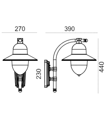 Norlys Como Kinkiet 1xE27 IP65 Czarny 370B - produkt 2
