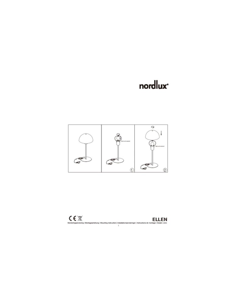 NORDLUX ELLEN Lampa Stołowa E14 40W Metal Zielony 48555023 NORDLUX ELLEN Lampa Stołowa E14 40W Metal Zielony 48555023