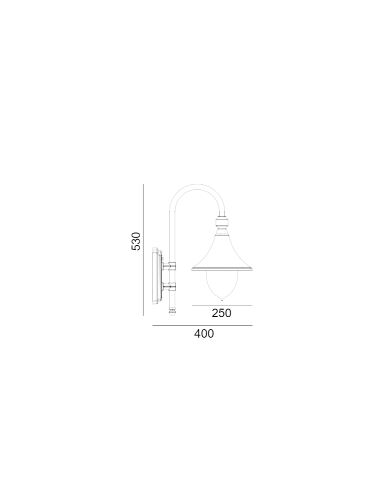 Kinkiety zewnętrzne - Norlys Florencja Kinkiet 1xE27 IP65 Czarny 800A/B - product kolory-swiatla.pl 2