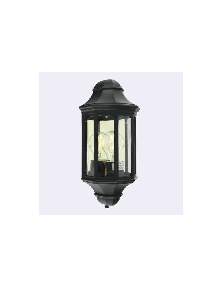 Kinkiety zewnętrzne - Norlys Genua Mini Kinkiet 1xE27 IP65 czarny 175B - produkt kolory-swiatla.pl 1