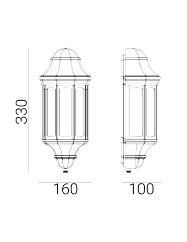 Norlys Genua Mini Kinkiet 1xE27 IP65 czarny 175B - produkt 2