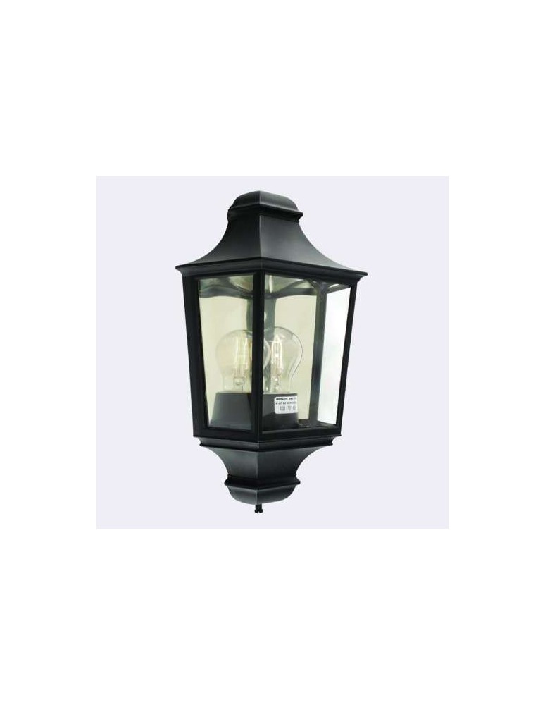 Kinkiety zewnętrzne - Norlys Glasgow Kinkiet 1xE27 IP65 Czarny 730B - produkt kolory-swiatla.pl 1