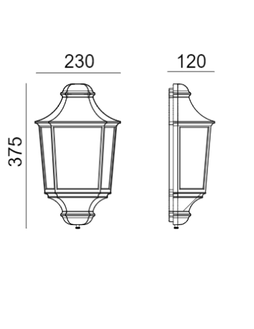 Norlys Glasgow Kinkiet 1xE27 IP65 Czarny 730B - produkt 2