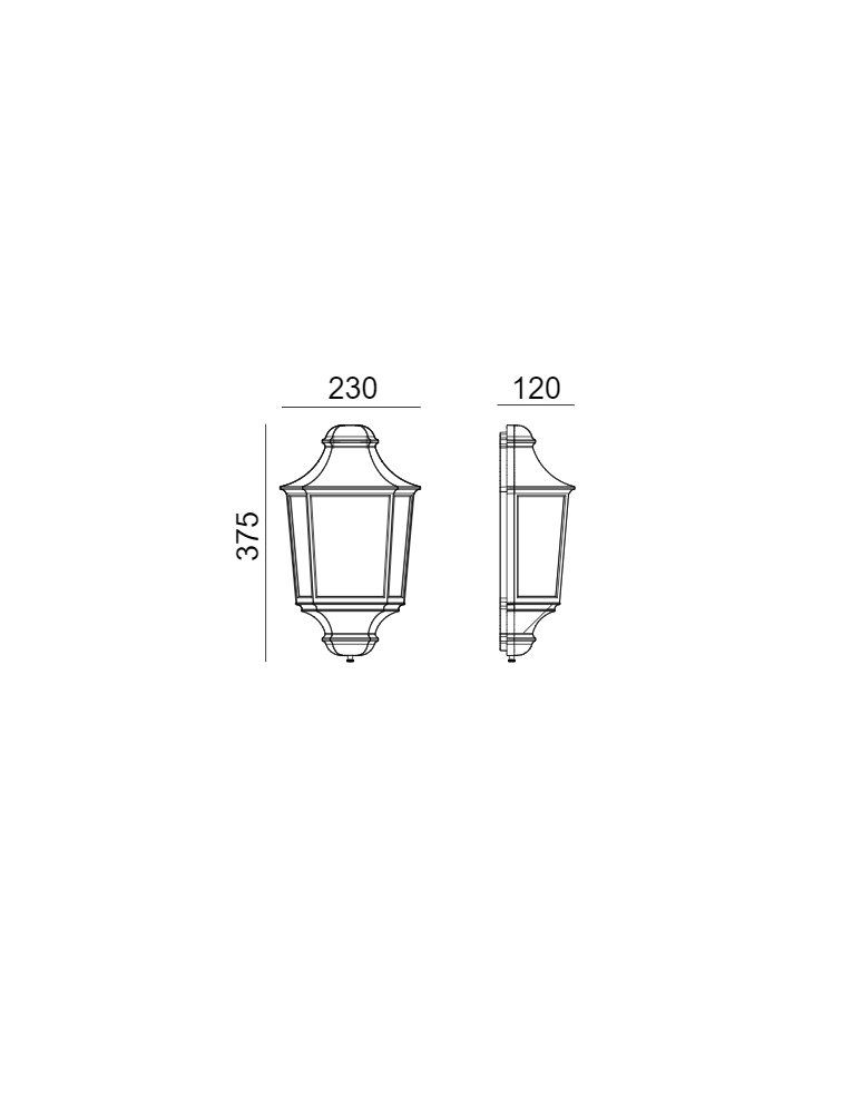 Kinkiety zewnętrzne - Norlys Glasgow Kinkiet 1xE27 IP65 Czarny 730B - product kolory-swiatla.pl 2