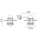Kinkiety zewnętrzne - Norlys Helsinki Kinkiet 1xE27 IP65 Grafit 886GR - product 2
