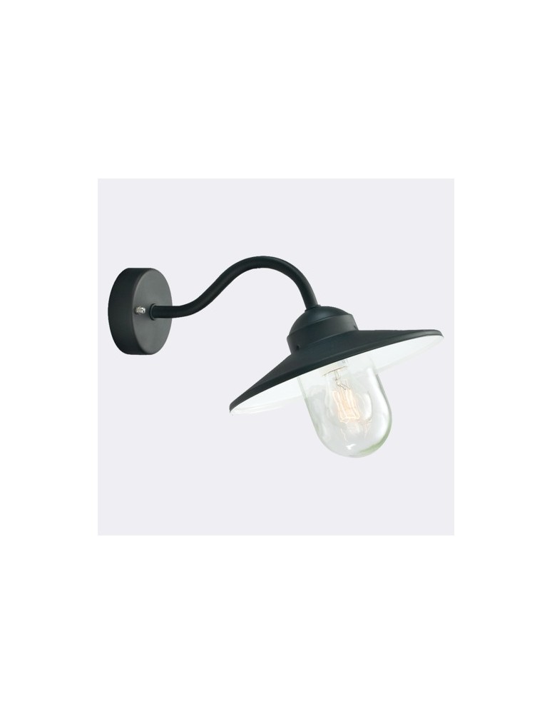 Kinkiety zewnętrzne - Norlys Karlstad Kinkiet 1xE27 IP65 Czarny 230B - produkt kolory-swiatla.pl 1