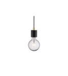 Lampy wiszące żarówki - NORDLUX SIV Lampa Wisząca E27 60W Marmur Czarny 45883003 - product 1