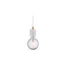 Lampy wiszące żarówki - NORDLUX SIV Lampa Wisząca E27 60W Marmur Biały 45883001 - product 1
