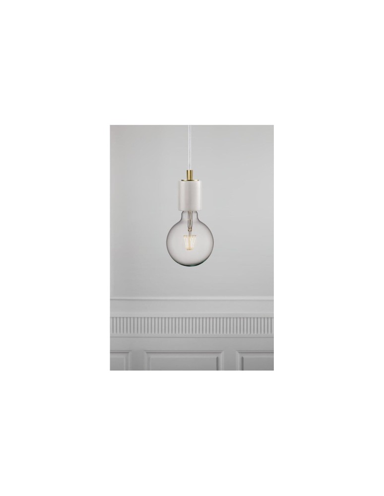 Lampy wiszące żarówki - NORDLUX SIV Lampa Wisząca E27 60W Marmur Biały 45883001 - product kolory-swiatla.pl 4
