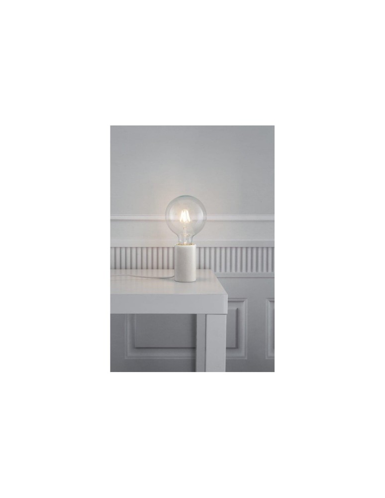 NORDLUX SIV Lampa Stołowa E27 60W Marmur Biały 45875001 NORDLUX SIV Lampa Stołowa E27 60W Marmur Biały 45875001