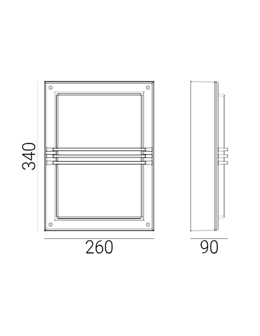 Norlys Nordkapp Kinkiet LED 10W 387lm IP65 Aluminium 1620AL - produkt 2