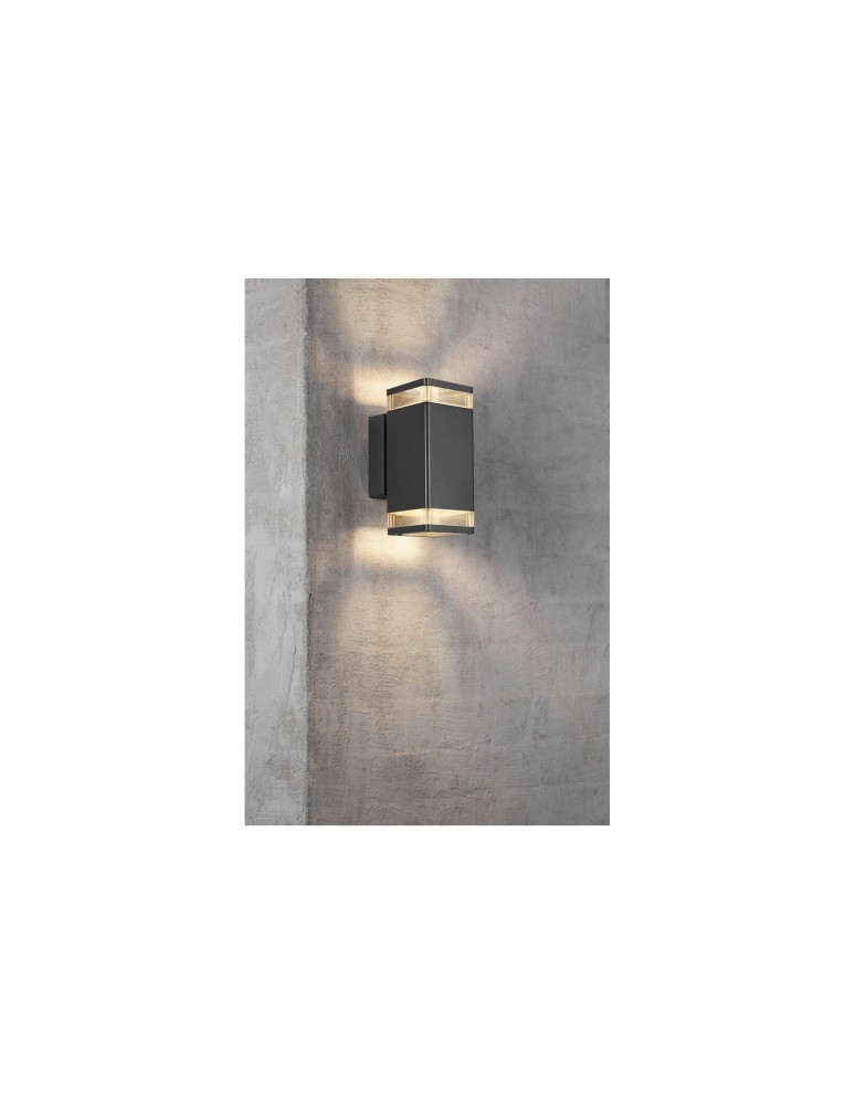 NORDLUX ELM Lampa Ścienna GU10 2X20W Aluminium Czarny 45331003 NORDLUX ELM Lampa Ścienna GU10 2X20W Aluminium Czarny 45331003