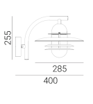 Kinkiety zewnętrzne - Norlys Oslo Kinkiet 1xE27 IP65 Czarny 240B - product 2