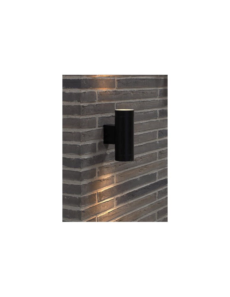 Kinkiety zewnętrzne - NORDLUX TIN Lampa Ścienna GU10 2X35W Metal Czarny 21519903 - product kolory-swiatla.pl 2