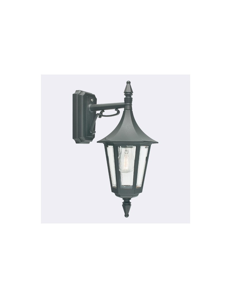 Kinkiety zewnętrzne - Norlys Rimini Kinkiet 1xE27 IP54 Czarny 2591B - produkt kolory-swiatla.pl 1