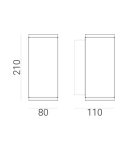 Kinkiety zewnętrzne - Norlys Sandvik Kinkiet 2xGU10 IP65 Grafit 1730GR - product 2