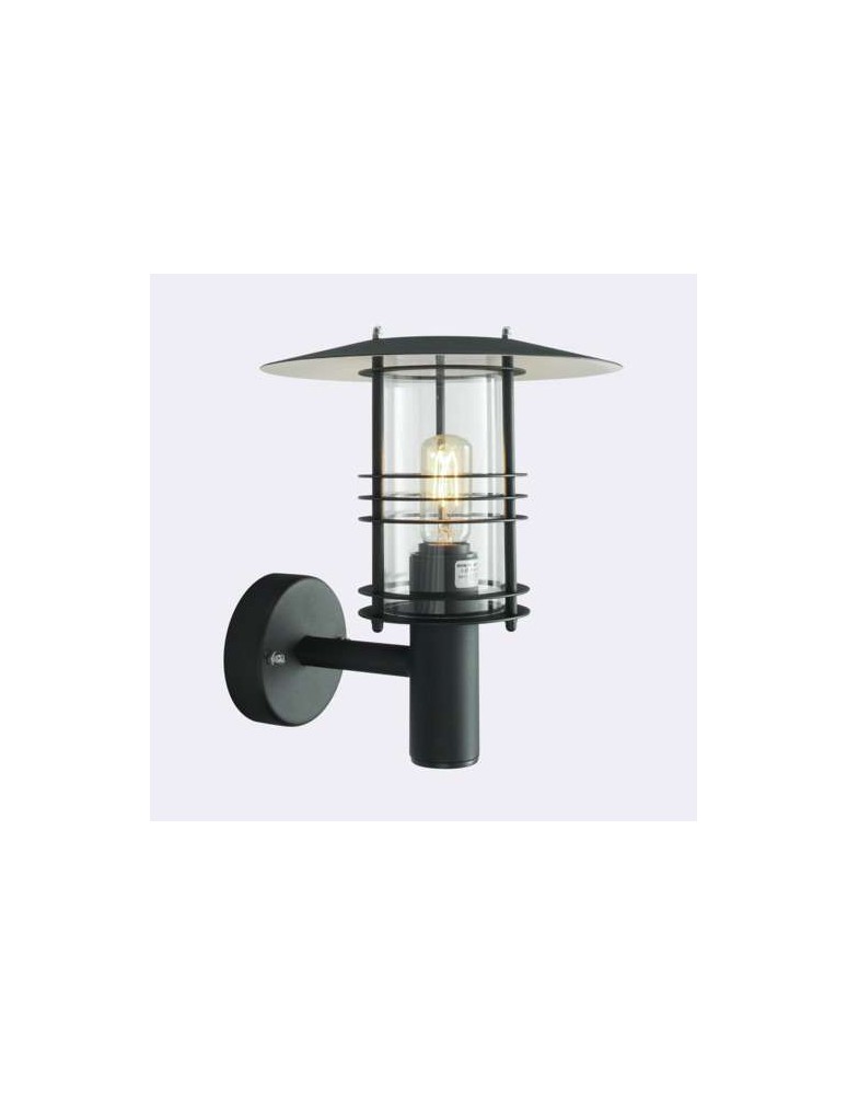 Kinkiety zewnętrzne - Norlys Stockholm Kinkiet BIG 1xE27 IP54 Czarny 286B - produkt kolory-swiatla.pl 1