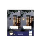 Kinkiety zewnętrzne - NORDLUX Lampa sufitowa Plafon okrągły SMARTLIGHT 1x9,5W LED Szary Aluminium 2019016010 - product 11