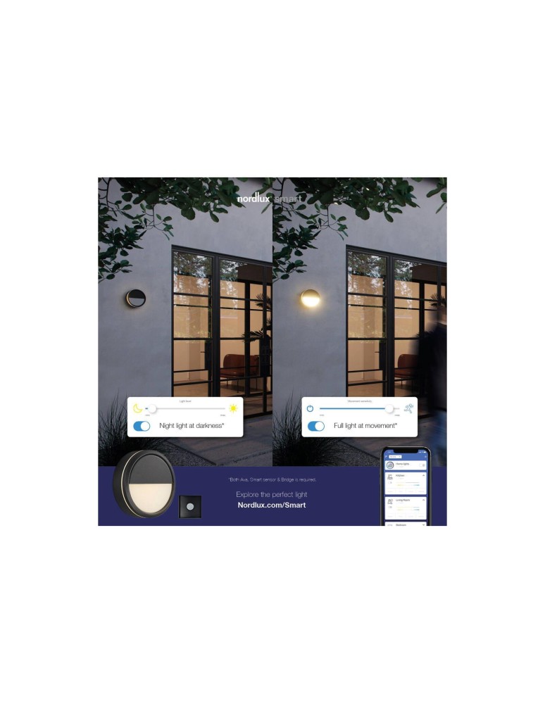 NORDLUX Lampa sufitowa Plafon okrągły SMARTLIGHT 1x9,5W LED Szary Aluminium 2019016010