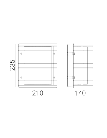 Norlys Stockholm Kinkiet LED 8W 332lm 3000K IP54 Czarny 1600B - produkt 2