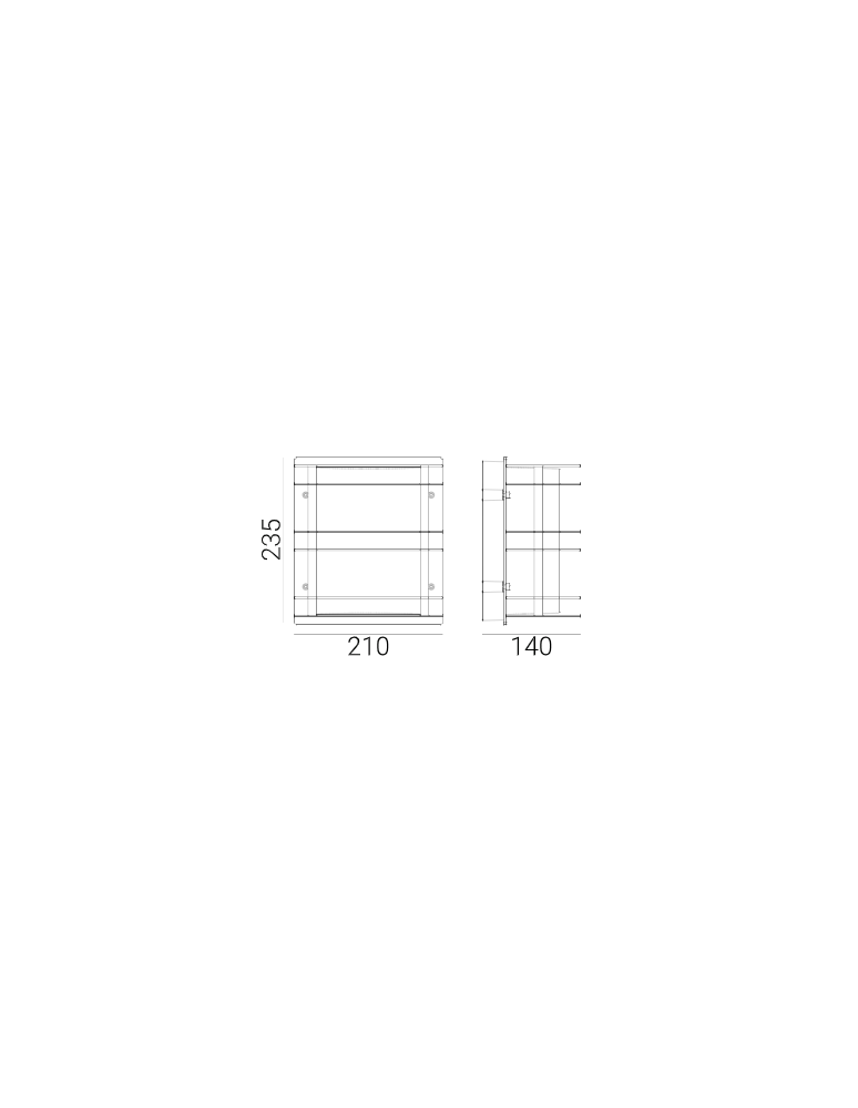Kinkiety zewnętrzne - Norlys Stockholm Kinkiet LED 8W 332lm 3000K IP54 Czarny 1600B - product kolory-swiatla.pl 2