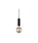 Lampy wiszące żarówki - NORDLUX GALLOWAY Lampa Wisząca E27 40W Metal Czarny/Mosiądz 2011053003 - product 1