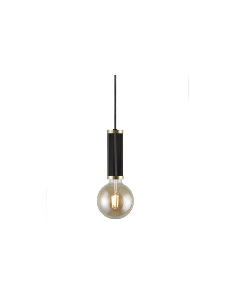 NORDLUX GALLOWAY Lampa Wisząca E27 40W Metal Czarny/Mosiądz 2011053003
