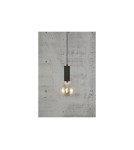 Lampy wiszące żarówki - NORDLUX GALLOWAY Lampa Wisząca E27 40W Metal Czarny/Mosiądz 2011053003 - product 2