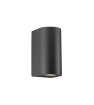 Kinkiety zewnętrzne - NORDLUX CANTO Lampa Ścienna GU10 2X28W Aluminium Czarny 49721003 - product 1