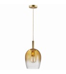 Lampy wiszące w stylu skandynawskim - NORDLUX Lampa wisząca UMA 40W E27 Złoty Szkło/Metal 2112703027 - product 1