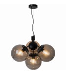 Lampy wiszące kule - NORDLUX Lampa wisząca IVONA 28W E27 Czarny Szkło/Metal 2112153003 - product 1